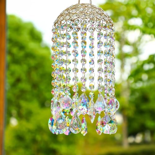 12.8'' Crystal Wind Chime Suncatchers Wind Chimes for Window Indoor O...