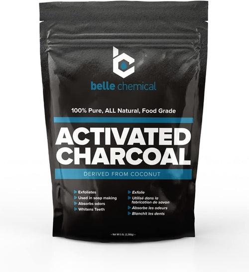 (5lb) organic coconut activated charcoal powder - food shown in use