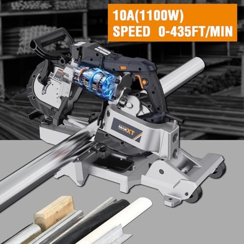 MAXXT 2-in-1 Band Saw with Table Saw Base, 10A 5-Inch Deep Cut Portable Band ...