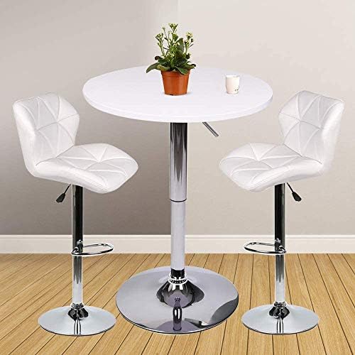 ARTETHYS Bar Table and Chairs Set of 3 Swivel Counter Height Bistro Set