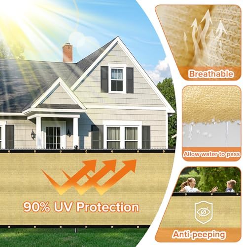 3'X16' Fence Privacy Screen Heavy Duty 170 GSM Windscreen & Dustp...