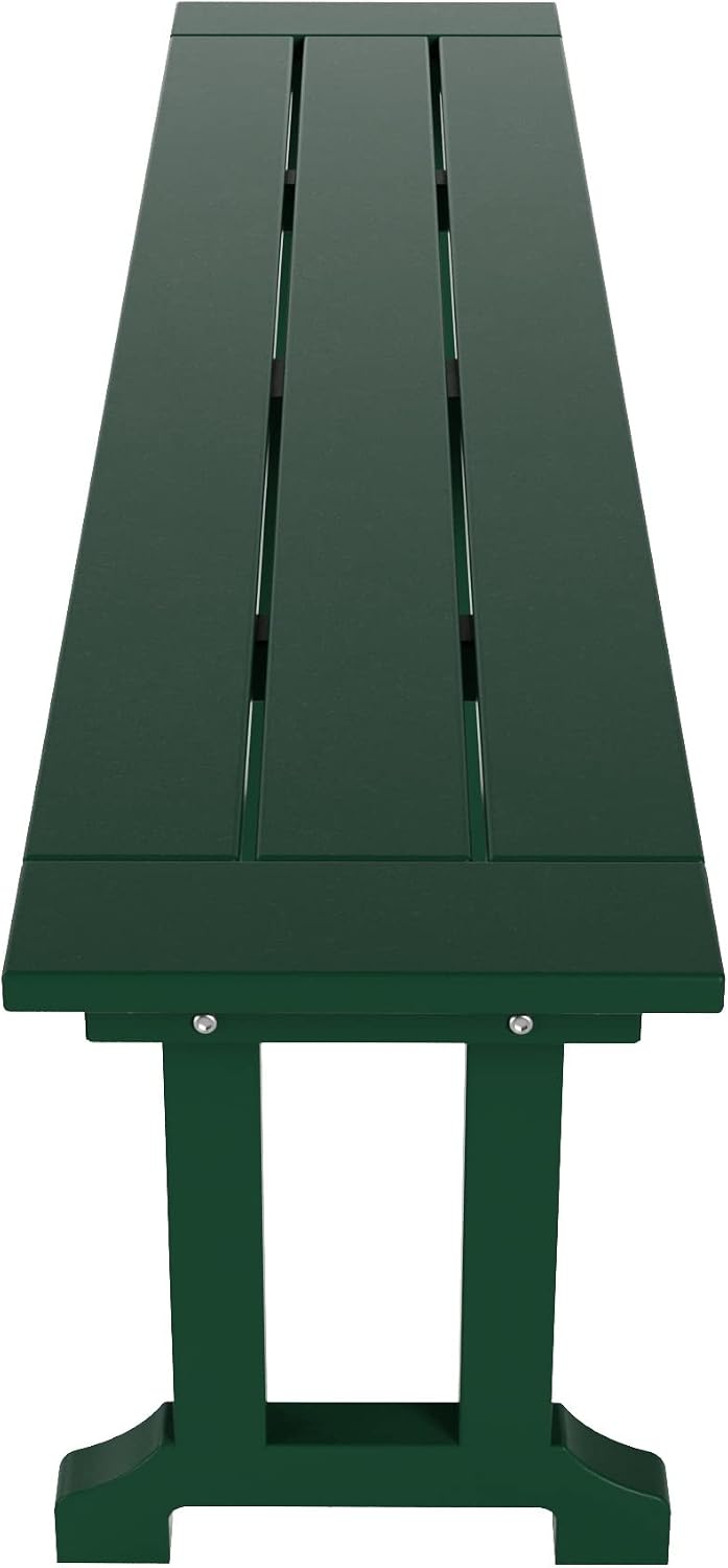 WestinTrends Malibu 65" Outdoor Dining Bench, All Weather Resistant Poly...