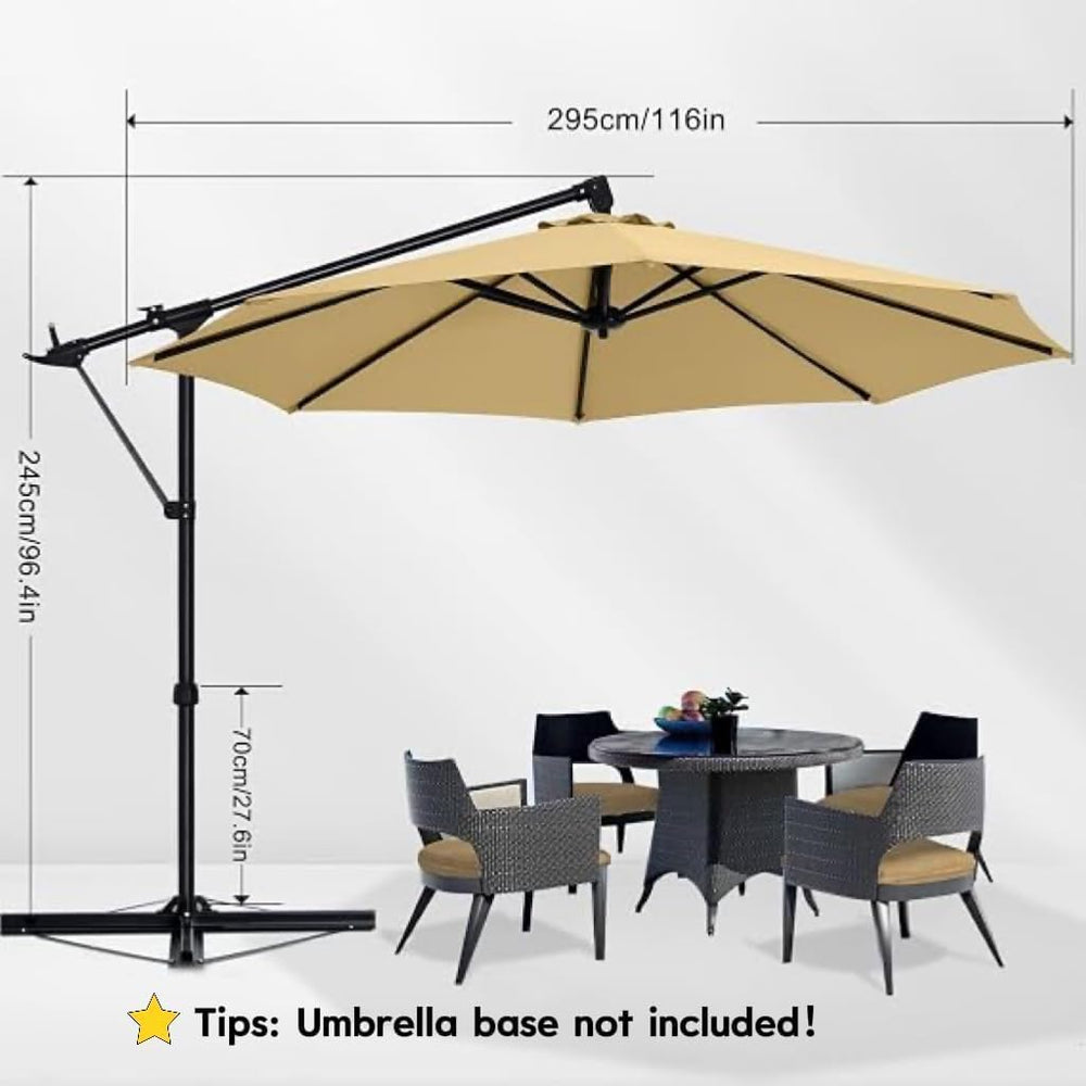 ABCCANOPY 10FT Cantilever Offset Hanging Patio Umbrella