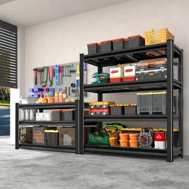 40''W Garage Storage Shelves, Heavy Duty Metal Shelving, 2240LBS
