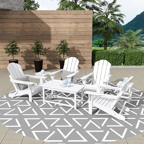 WestinTrends Malibu 3-Piece Set Outdoor Coffee and Side Table for Adirondack ...