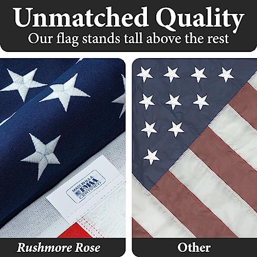 American Flags for Outside 3x5-100% Polyester MADE IN THE USA -Indestructible...
