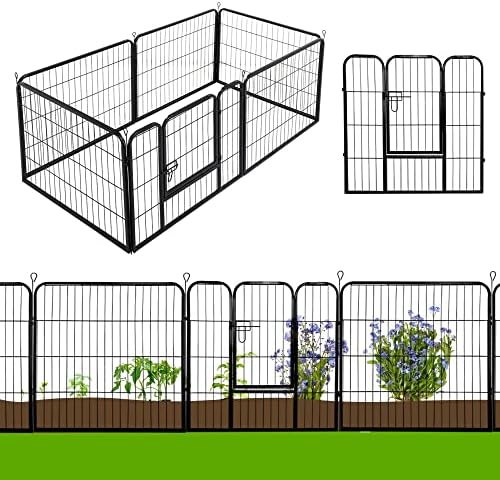 Yaheetech 24in x 43ft Rustproof Foldable Metal Decorative Garden Fence