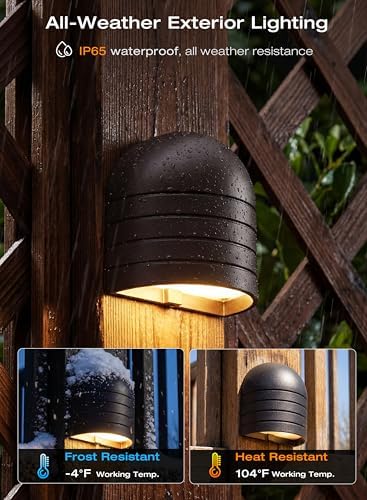 [12 Pack] CLOUDY BAY Low Voltage Fence Lights,12-24V AC/DC 5.5W LED Deck Ligh...