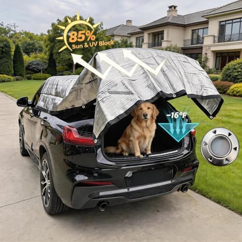 85% Aluminet Shade Cloth, 10x12 FT Heat Reflective Tarp for Blocking Sun