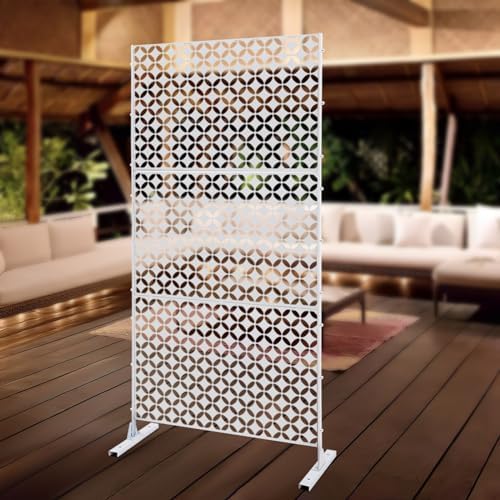 Outdoor Privacy Screen, 3 ft W x 6 ft H Metal Decoative Privacy Screen Panel ...