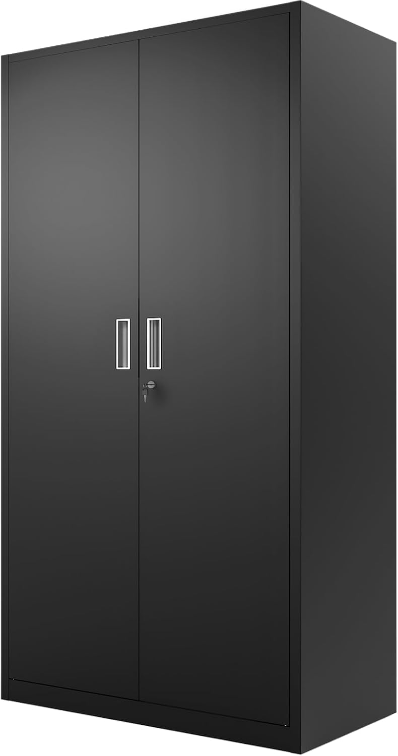 Locking Metal Storage Cabinet,71" Tall Steel Garage Cabinets