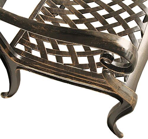 Oakland Living Rose Outdoor Aluminum Dining Chair, Bronze