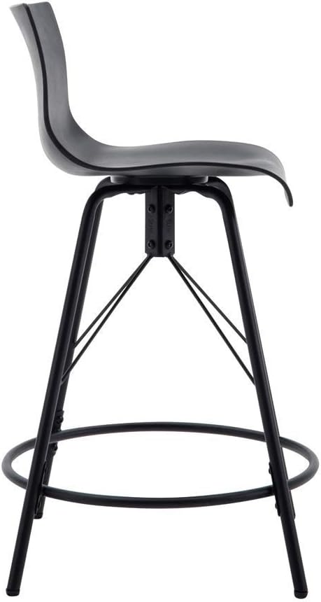 Haobo Metal Bar Stools, Counter Stools Chairs Plastic Seat Swivel Stools Set ...