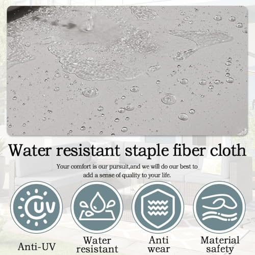 14Pcs Outdoor Cushion Covers Replacement Washable w/Zipper for 6-Seaters Sofa...