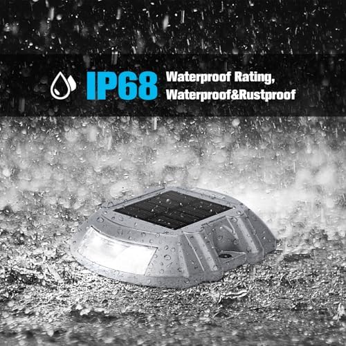VOLISUN Solar Deck Driveway Dock Lights,Solar Pathway Lights,White 12 Pack | ...