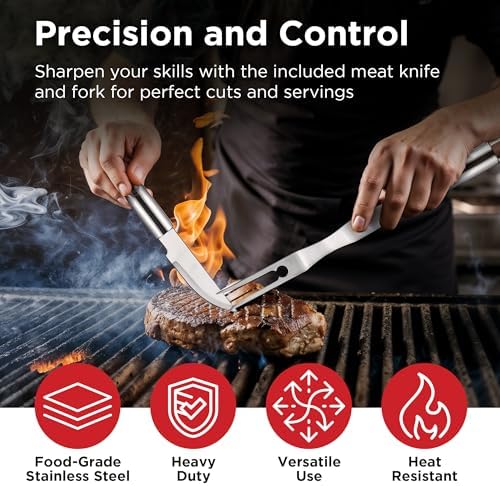 Kaluns Grilling Accessories, Dad Gifts for Christmas, Heavy Duty Stainless St...