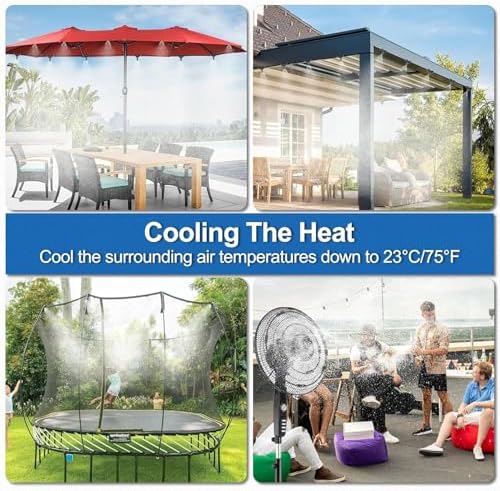 Misters for Outside Patio, Outdoor Water Misting Cooling System,50FT|15M.