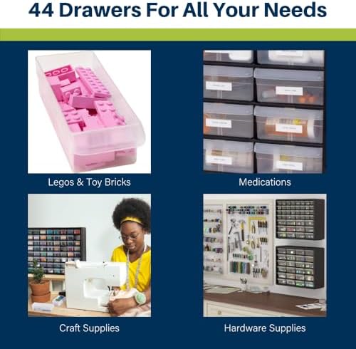 Akro-Mils 44-Drawer Plastic Drawer Storage Cabinet for Garage Organization, B...