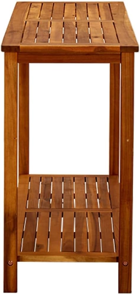 vidaXL Patio Console Table 43.3"x15.7"x29.5" Solid Acacia Wood
