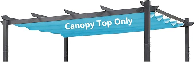 Pergola Shade Cover Replacement Canopy Top Compatible with 10 X 13 ft 6-Bar P...