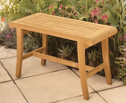 New Grade A Teak Wood Luxurious Outdoor Garden Bath Stool/Occasional Bench #W...