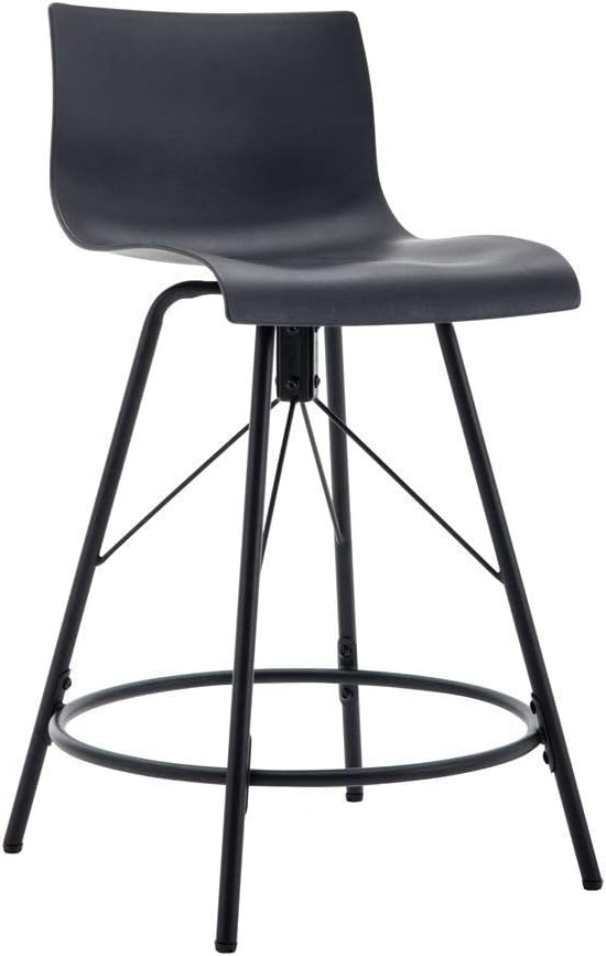 Haobo Metal Bar Stools, Counter Stools Chairs Plastic Seat Swivel Stools Set ...
