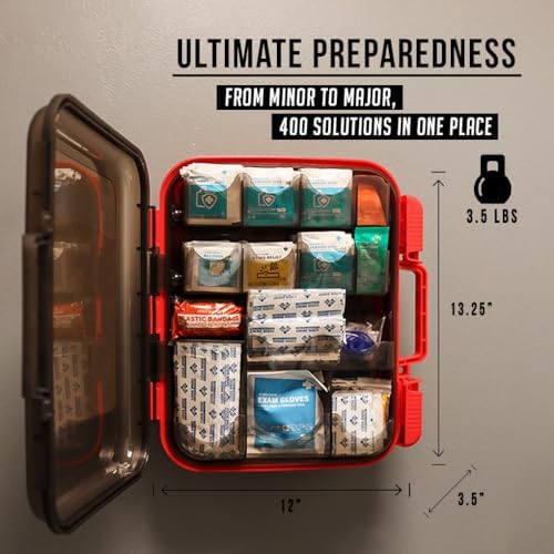 EVERLIT 400 Pcs OSHA/ANSI Compliant First Aid Kit Type III Class A Medical Ki...