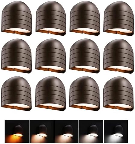 [12 Pack] CLOUDY BAY Low Voltage Fence Lights,12-24V AC/DC 5.5W LED Deck Ligh...