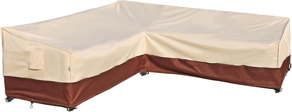 Outdoor Sectional Cover, 90-inch V-Shaped Patio Furniture Sofa Covers Waterpr...