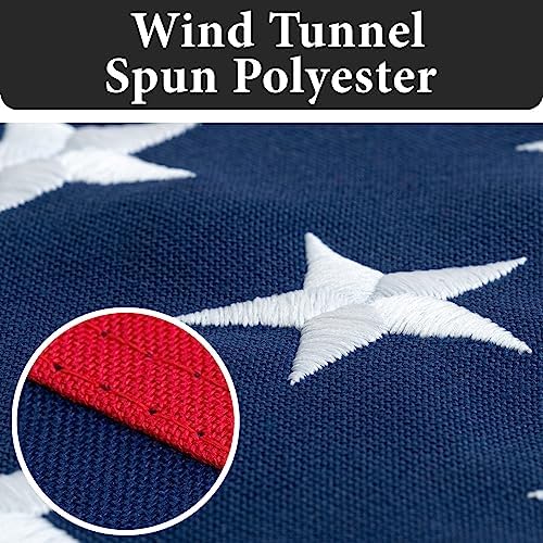 American Flags for Outside 3x5-100% Polyester MADE IN THE USA -Indestructible...