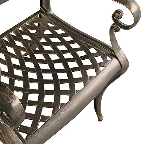 Oakland Living Rose Outdoor Aluminum Dining Chair, Bronze