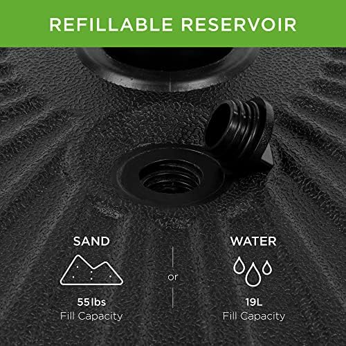 Best Choice Products Fillable Umbrella Base Stand Round Sunburst Plastic Pati...