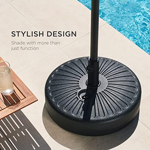 Best Choice Products Fillable Umbrella Base Stand Round Sunburst Plastic Pati...