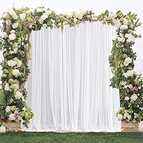 RYB HOME Mosquito Netting Outdoor Curtains for Patio Waterproof, 2 Panels