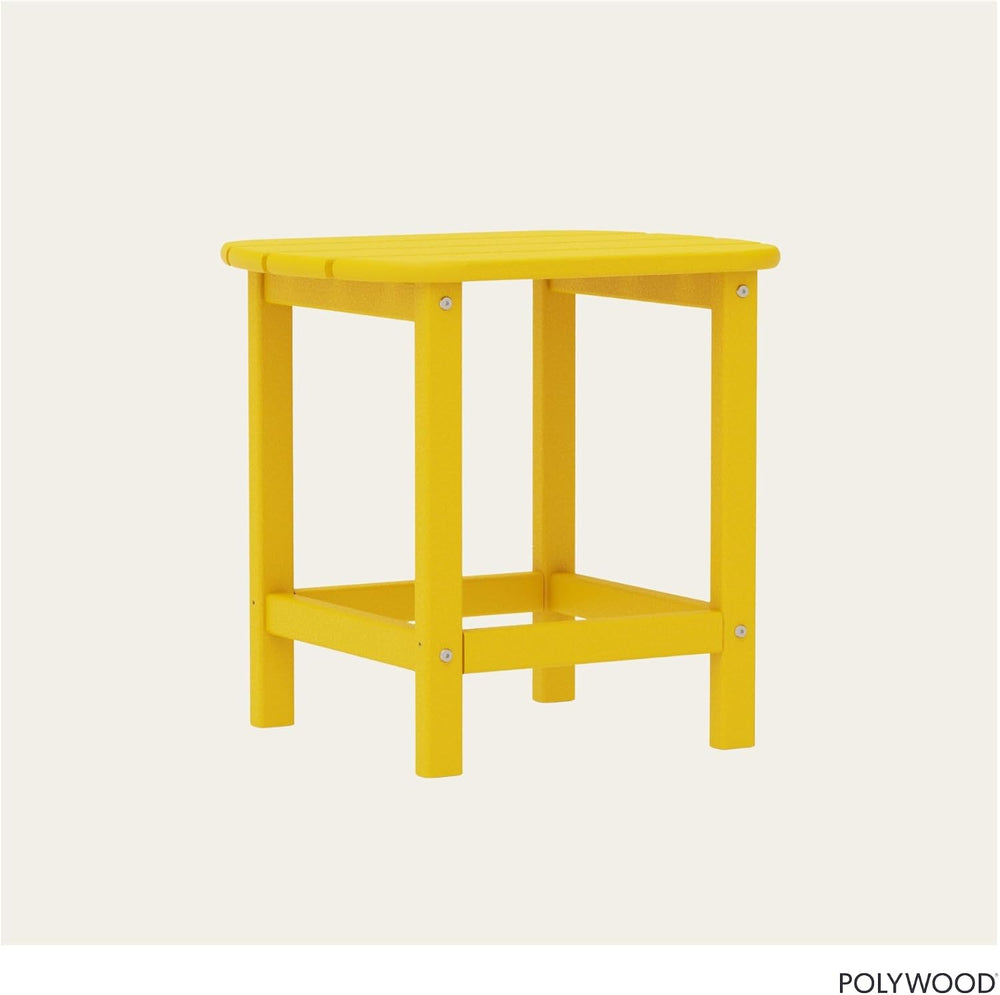 POLYWOOD SBT18LE South Beach 18" Outdoor Side Table, Lemon