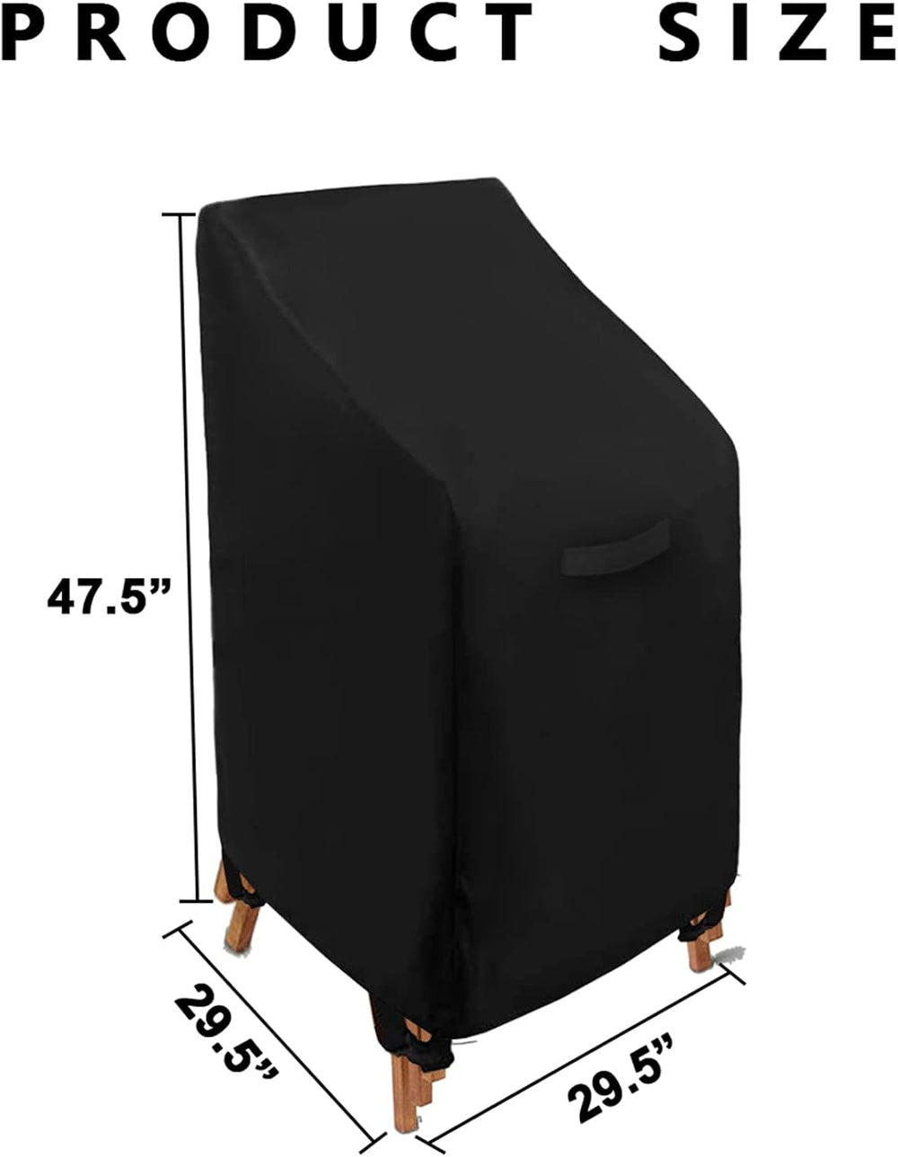 WOMACO Stackable Patio Chair Cover 2 Pack Waterproof Outdoor Stacking High Ba...