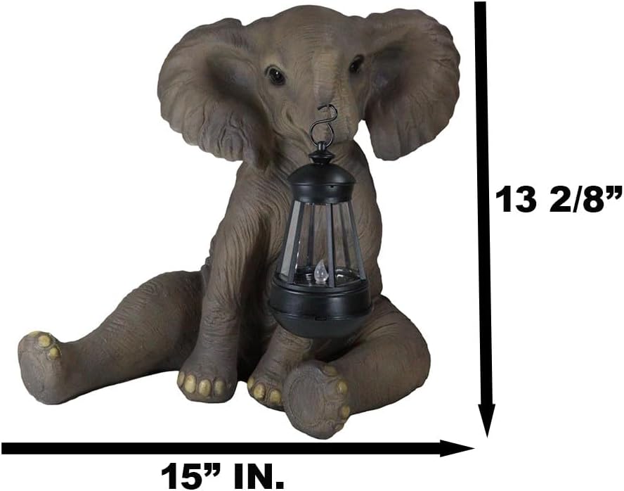 Ebros Safari Savanna Wildlife Animal Melee Adorable Pachy Elephant Statue Hom...