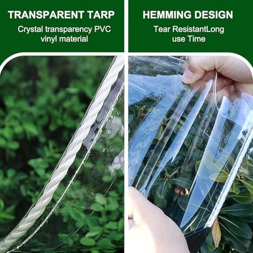 Clear Tarp 6X20ft Thick Heavy Duty Waterproof PVC Vinyl with Grommets