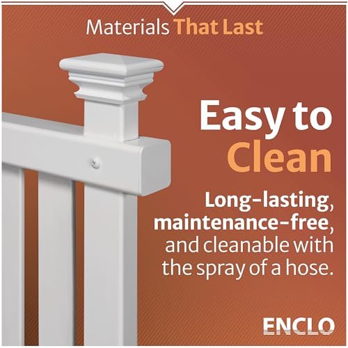Enclo Hartford Privacy Screen, White Vinyl DIY No Dig Kit