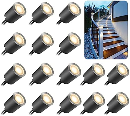 SMY Lighting Recessed LED Deck Light Kits with Protecting Shell φ32mm, Outdoo...