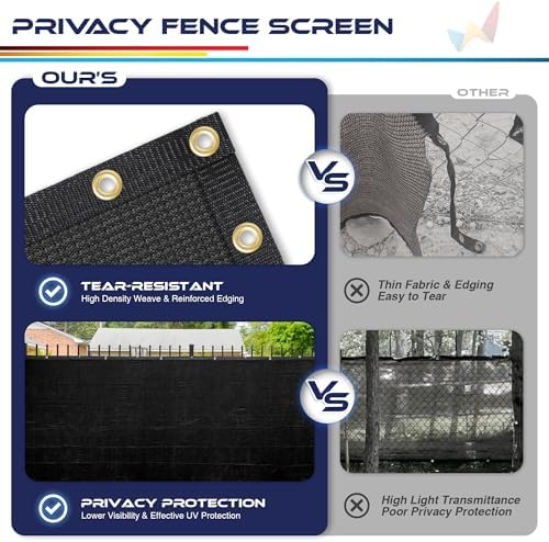 Windscreen4less 6'x50' Privacy Fence Screen Heavy Duty Windscreen Fen...