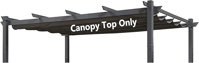 Pergola Shade Cover Replacement Canopy Top Compatible with 10 X 13 ft 6-Bar P...