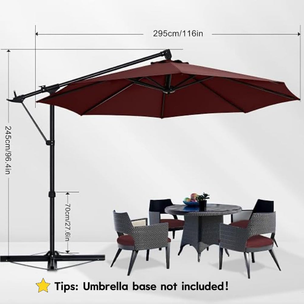 ABCCANOPY 10FT Cantilever Offset Hanging Patio Umbrella