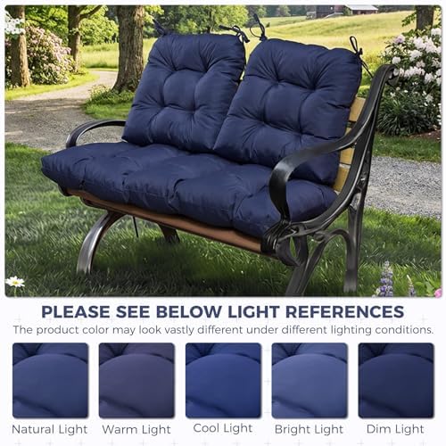 Wicker Chair Cushions of 3 Pieces, Waterproof Cushions for Patio Furniture, T...