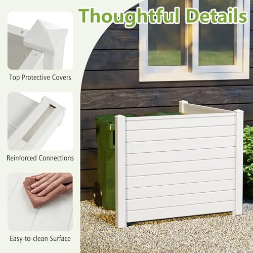 Privacy Screen 2 Fence Panels, 48" x 38" Air Conditioner Screen Tra...