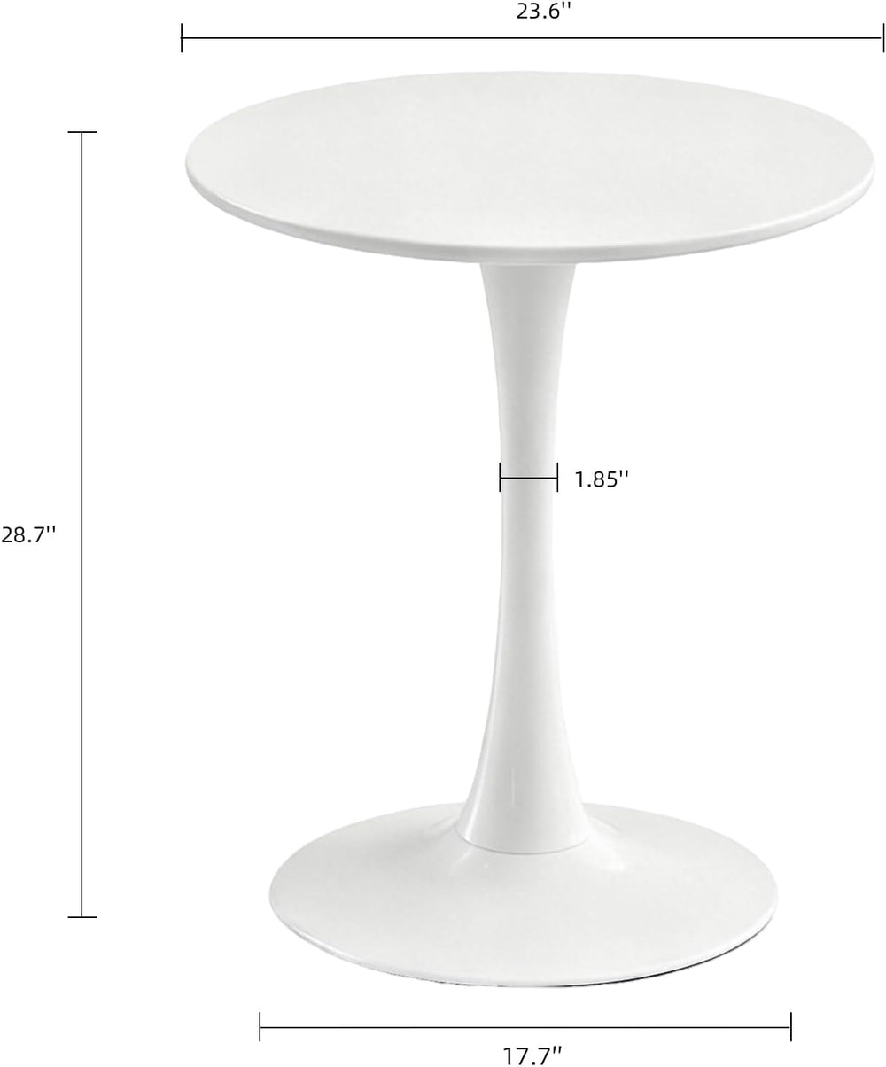 Round Dining Table, 24" Tulip Table (White)