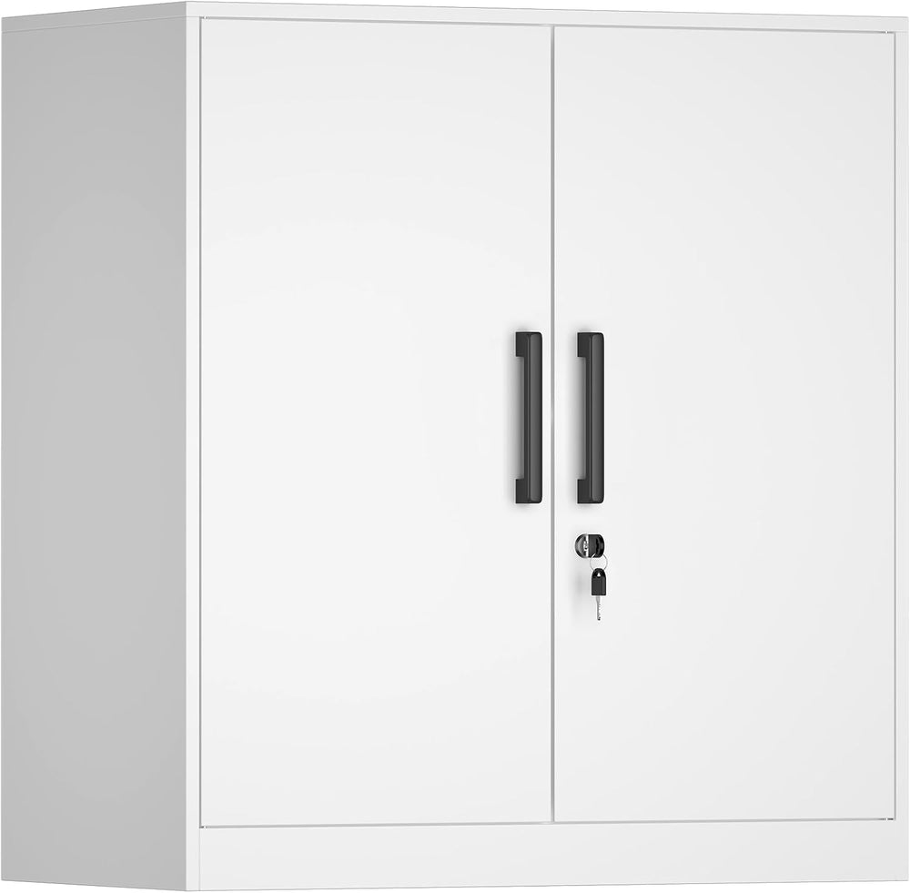 IRONFFICE Wall Cabinet,28" H Metal Storage Cabinet with Adjustable Shelf...