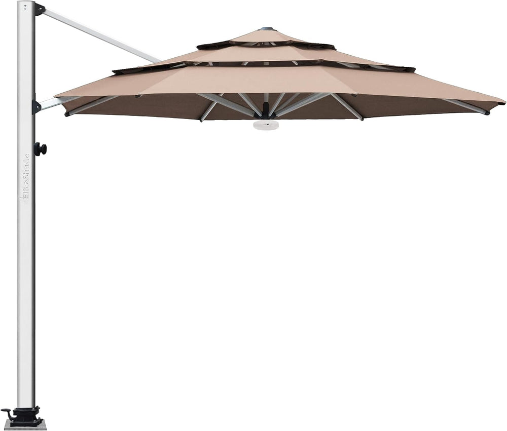 EliteShade USA APOLLO 3-Tier 11FT Full Aluminum Cantilever Patio Umbrella for...