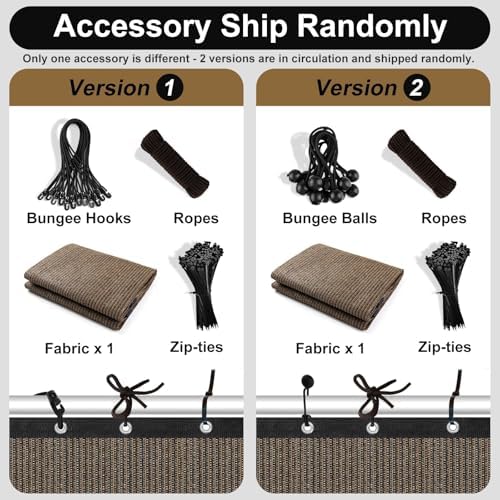 Artpuch 90% Sun Shade Cloth, 12 x 16 FT Pergola Shade Cover Canopy with Gromm...