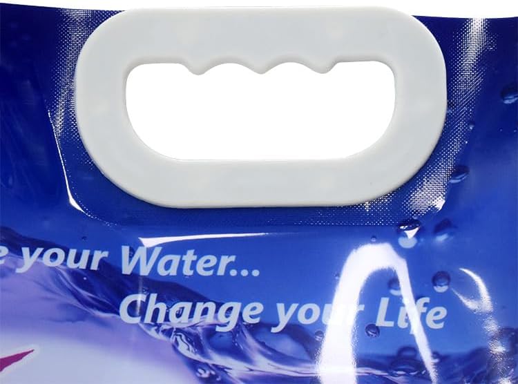 Plastic 5 Liter Foldable Alkaline Water Bag. Food Grade BPA Free No-Leak Plas...